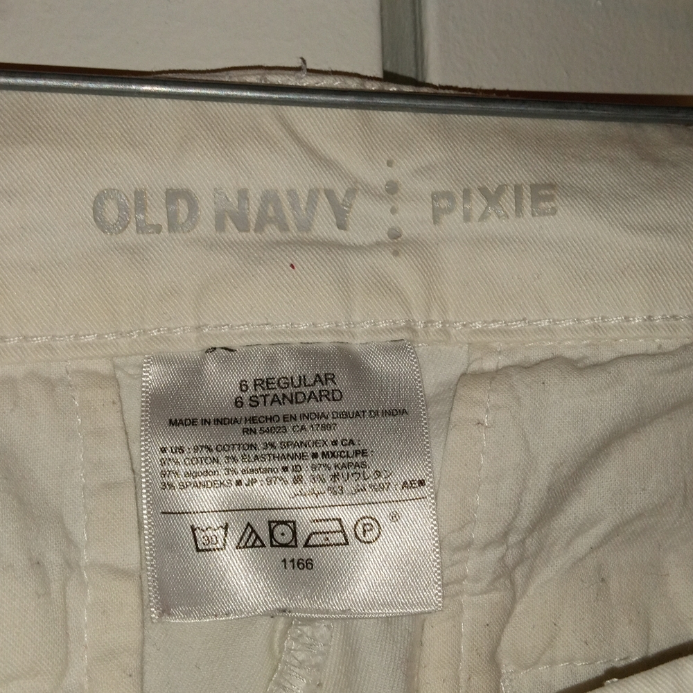 Women's  White Pixie Shorts - Picture 3 of 5